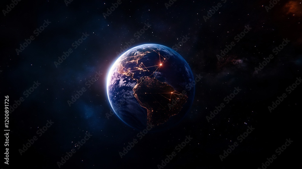 Earth's Global Network: A Celestial View of Interconnectivity Earth's Global Network: A Celestial View of Interconnectivity