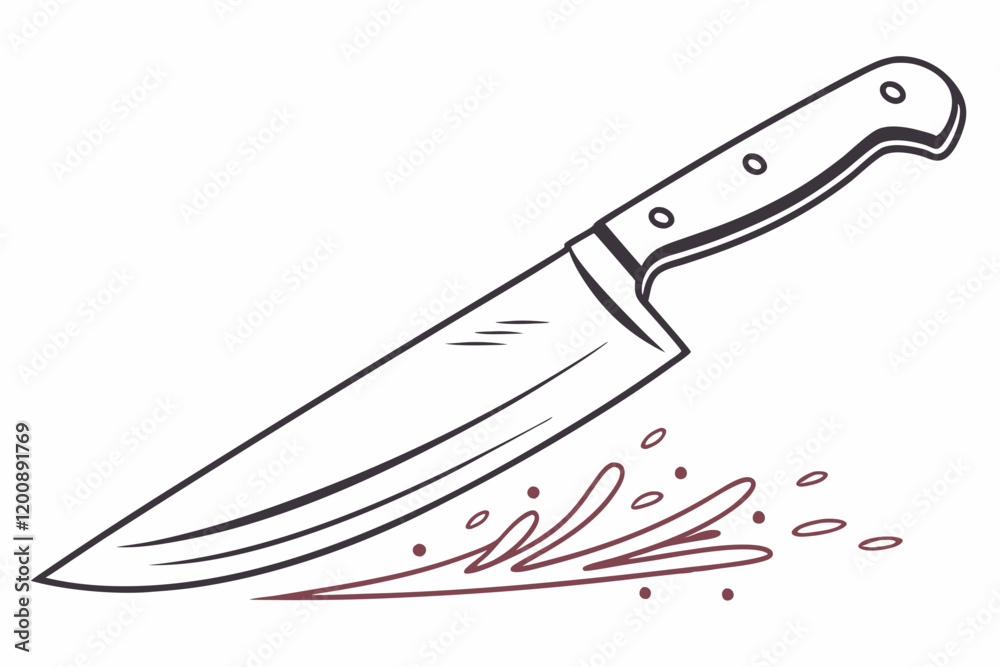 Obraz premium knife on a white background