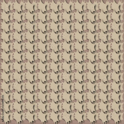 Angular beige shapes on a coffee background.