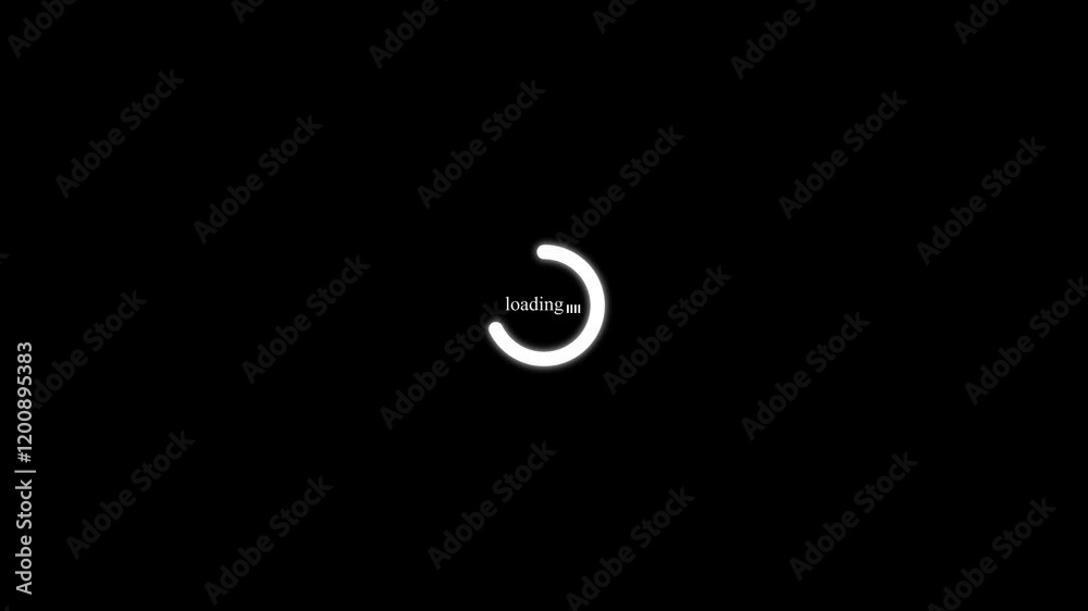 Fast and smooth loading icon animation white ram background black Fast and smooth loading icon animation white ram background black