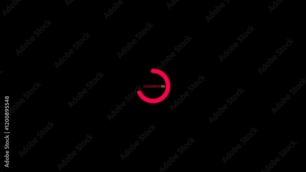 Fast and smooth loading icon animation  redram background black
