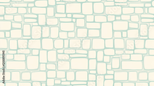 Abstract seamless pattern with neutral textures and understated repeating strokes, featuring irregular rectangular shapes in soft pastel tones