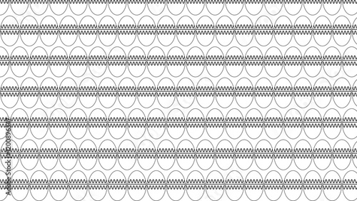 Seamless pattern with twisted lines, vector linear tiling background, stripy weaving, optical maze, twisted stripes. Black and white design. fabric , print, cover, banner and invitation