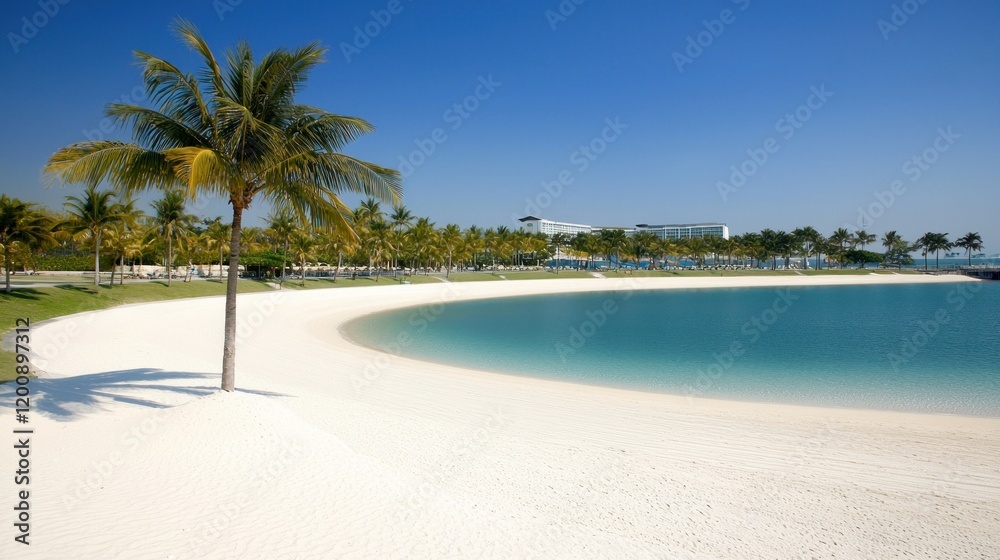Obraz premium Tranquil Tropical Beach Scene