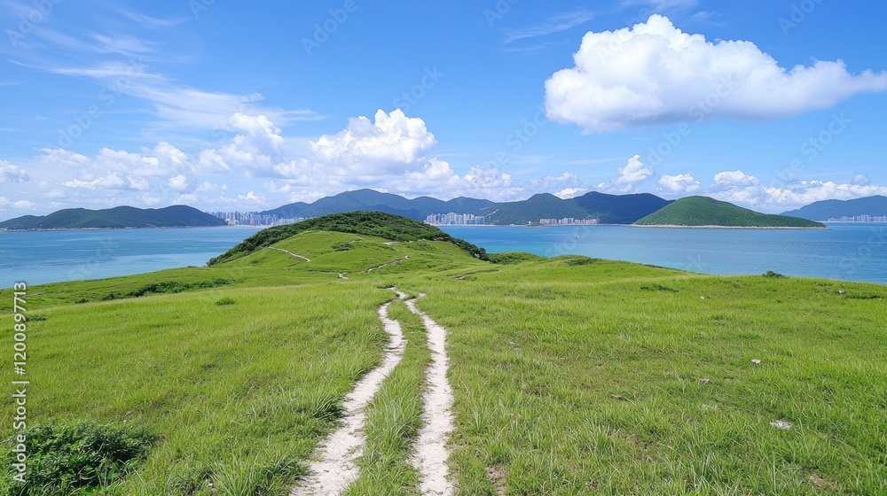 Fototapeta premium Island path with ocean view