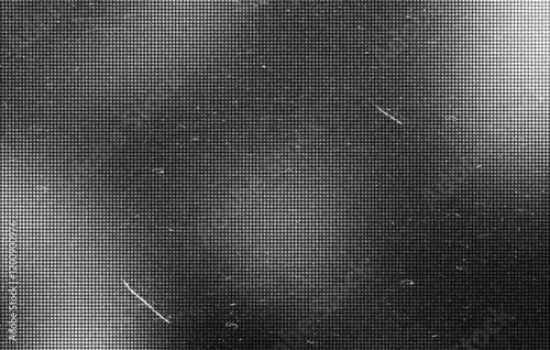 scanned paper, Halftone faded gradient texture. Grunge halftone grit background. White and black sand noise effect overlay background