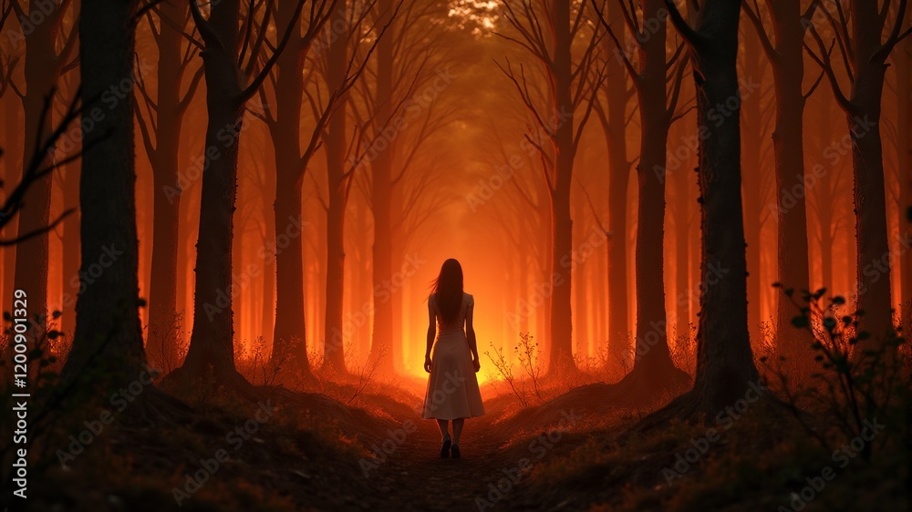 Into the fiery forest