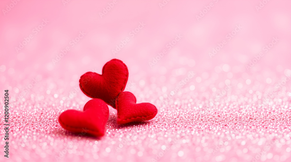 Fototapeta premium red Heart shapes for valentines day background