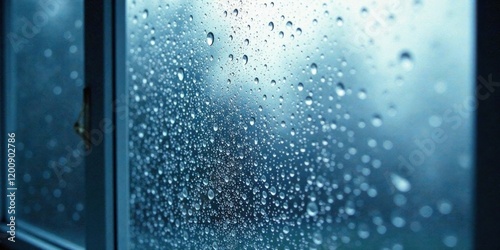 Wallpaper Mural Rainy Day Windowpane A Close-Up View of Water Droplets Adhering to Glass Torontodigital.ca