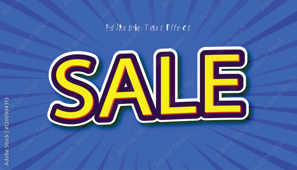 Fototapeta premium Sale editable text effect in pop art