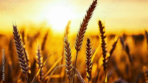 Traditional slavic sun symbols for korochun celebrations in a field of golden wheat
