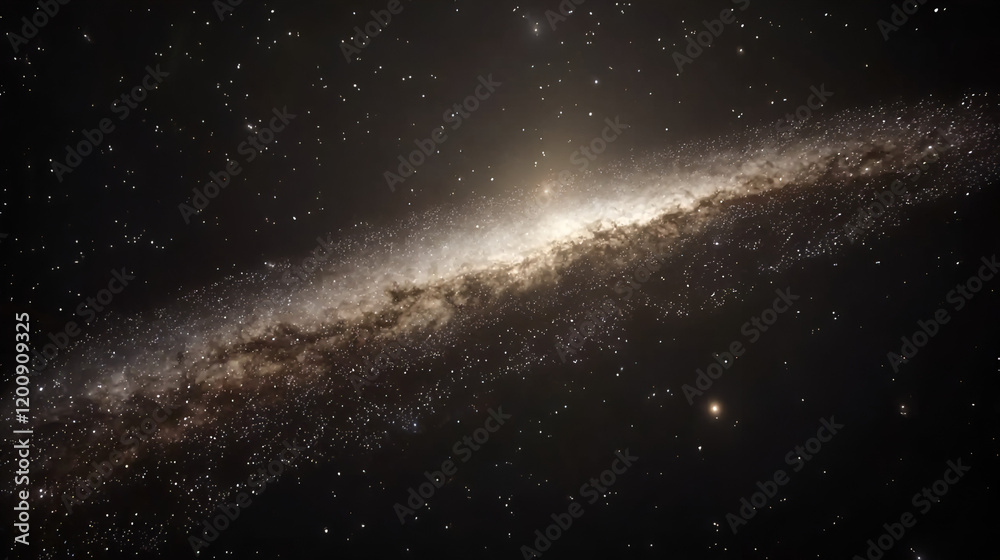 Galaxy edge view, cosmic dust, stars, space background, science fiction artwork Galaxy edge view, cosmic dust, stars, space background, science fiction artwork