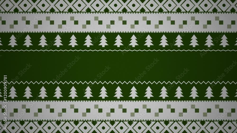 Fondo navideño de con patrones de árboles de navidad con espacio para un título 