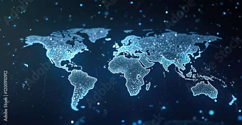 Global Connectivity Visualization – Digital Networks and Data Flow Across the Earth