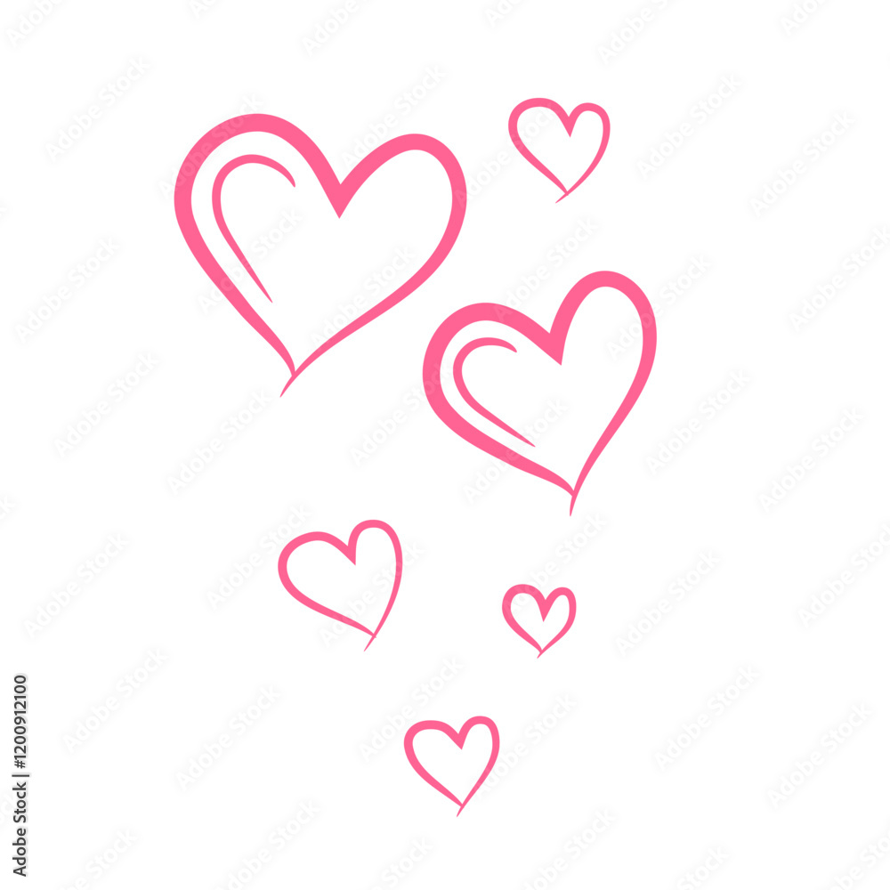 Abstract Heart Doodle Pattern Abstract Heart Doodle Pattern