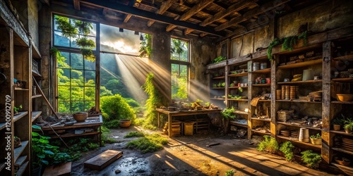 Abandoned Heavenly Village Shops: Urban Exploration Photography