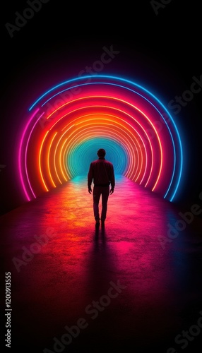 Neon Tunnel Journey