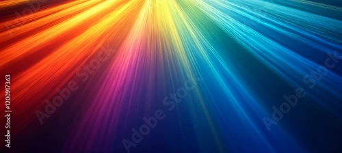 Shiny colorful rainbow light. Generative video AI technology.	
