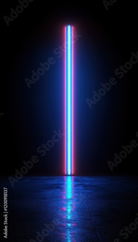 Neon Light Vertical Abstract Art