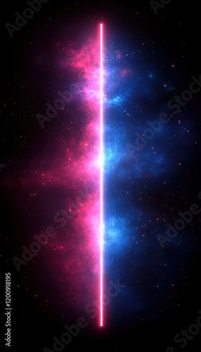 Neon Space Galaxy Lightbeam