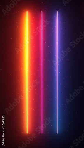 Vibrant Neon Light Lines