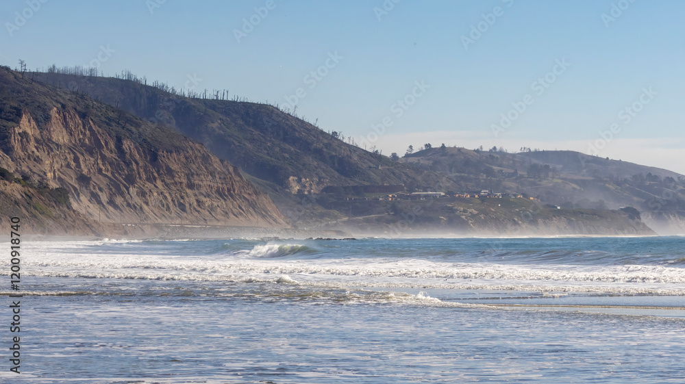 A California Beach Seashore along a scenic highway