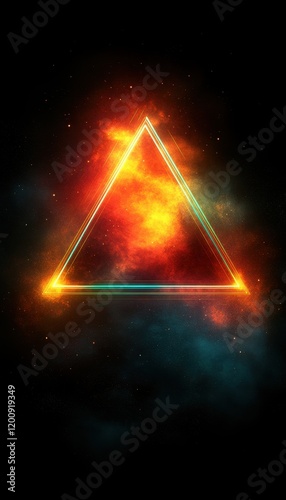 Neon Triangle Space Design
