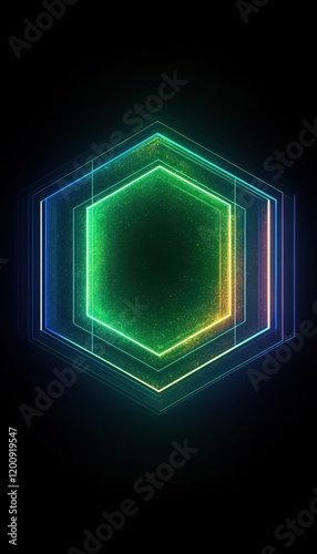 Glowing Hexagon Design