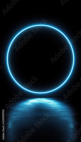 Neon Circle Abstract Background