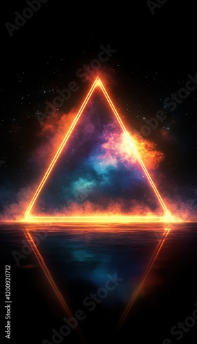 Neon Triangle in Space