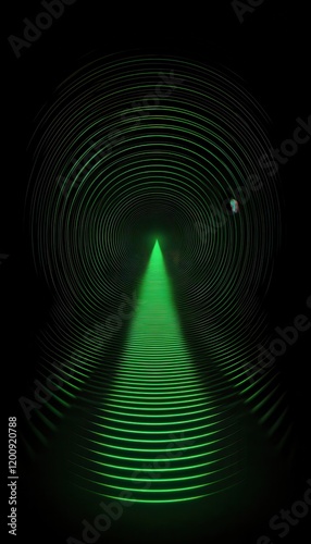 Abstract Green Light Tunnel Design