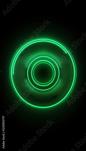 Neon Green Circular Design