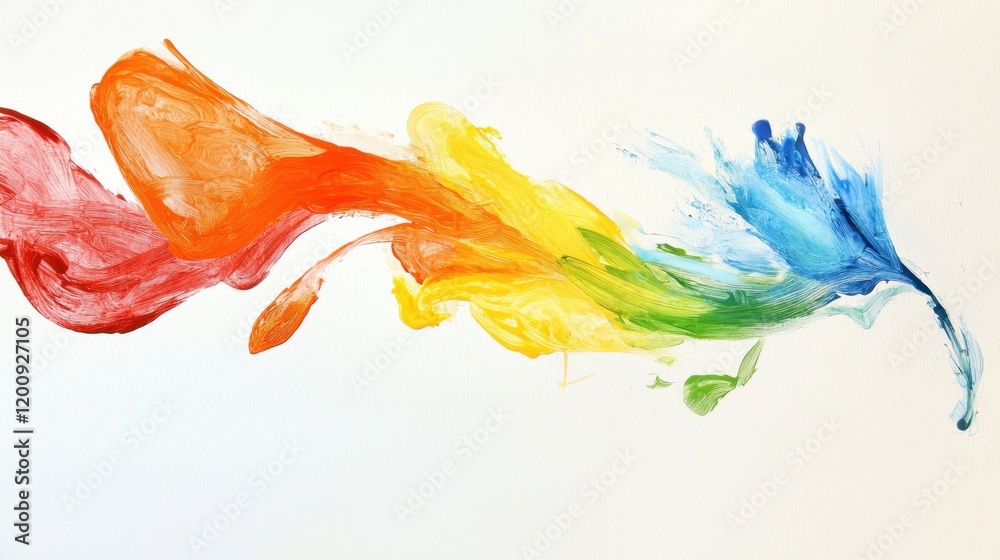 Fototapeta premium Abstract rainbow art a creative studio splash