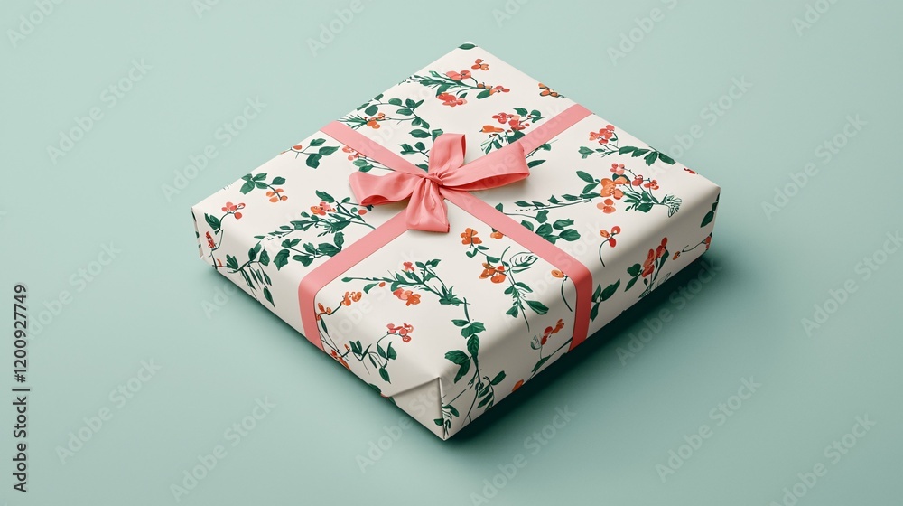 This isolated wrapping paper mockup features a seamless design on a pristine background, ideal for promotional use in gift shops and branding projects. This isolated wrapping paper mockup features a seamless design on a pristine background, ideal for promotional use in gift shops and branding projects.