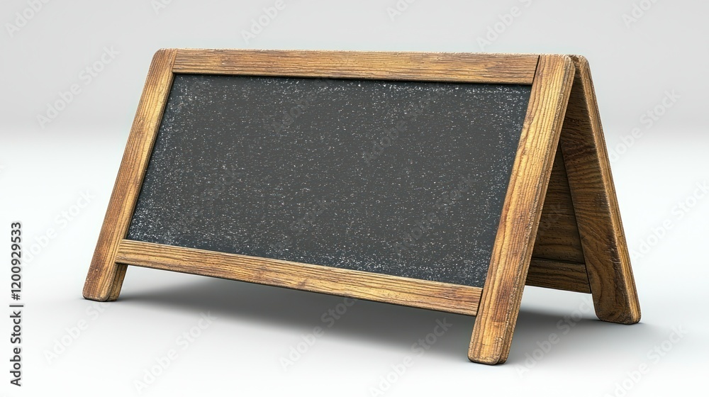 Blank wooden A-frame chalkboard sign, studio Blank wooden A-frame chalkboard sign, studio