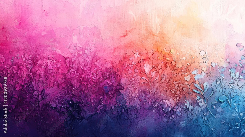 Fototapeta premium Doodle watercolor idea. A vibrant abstract background with colorful fluid patterns and textures.