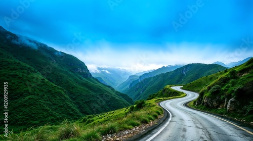 mountain road in the mountains