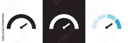 Risk meter from low to high level. isolated on white and black background. vector illustration. EPS 10