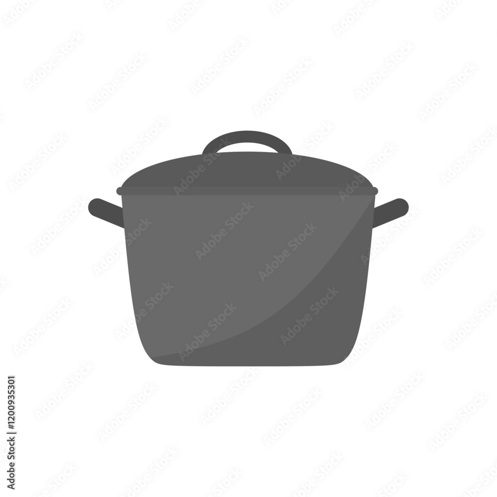 cooking pot flat design vector illustration. kitchenware pot dinner dish cooking pot flat design vector illustration. kitchenware pot dinner dish