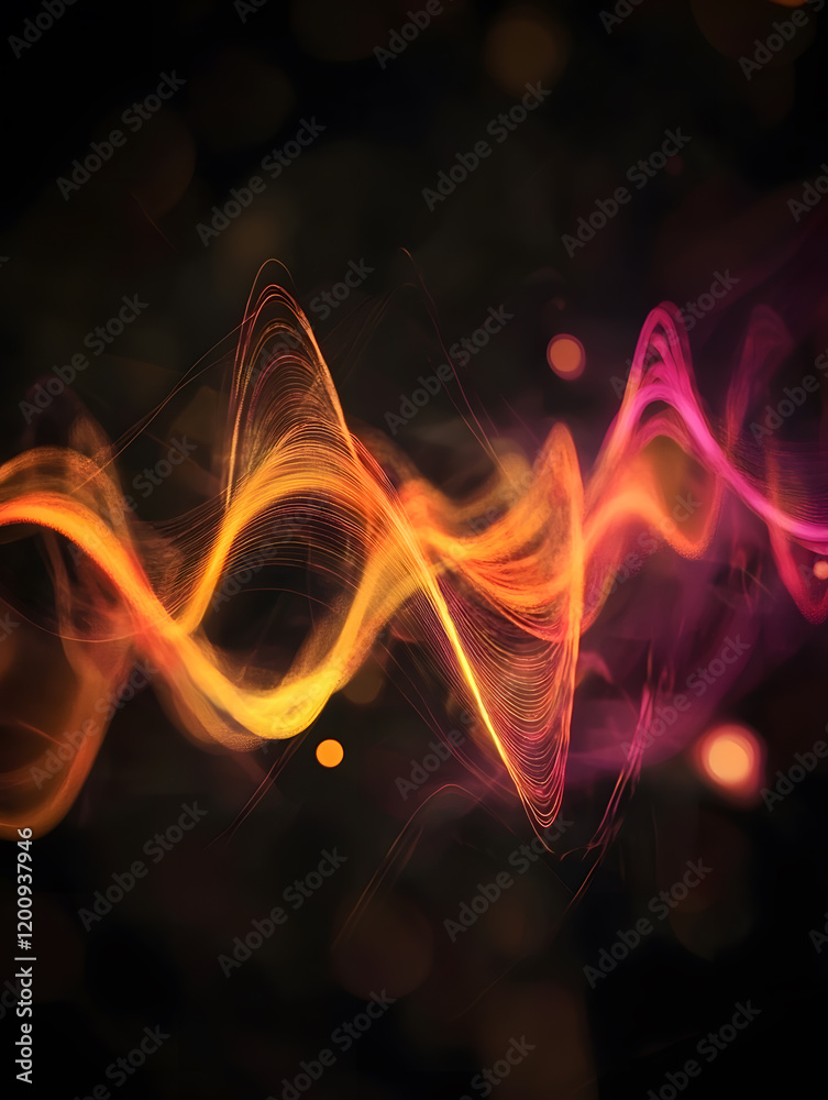 Fototapeta premium Vibrant abstract wave patterns in warm colors