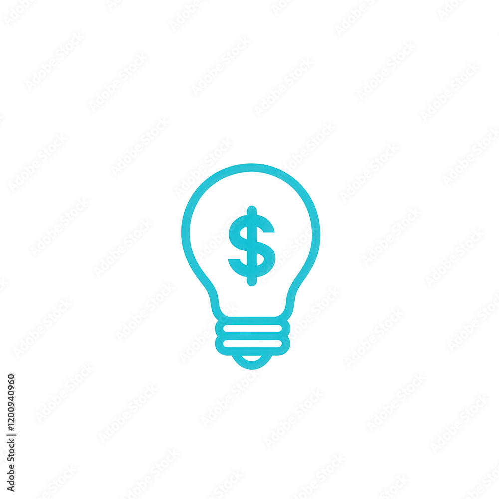Innovative light bulb icon transparent background digital design modern style minimalist concept Innovative light bulb icon transparent background digital design modern style minimalist concept