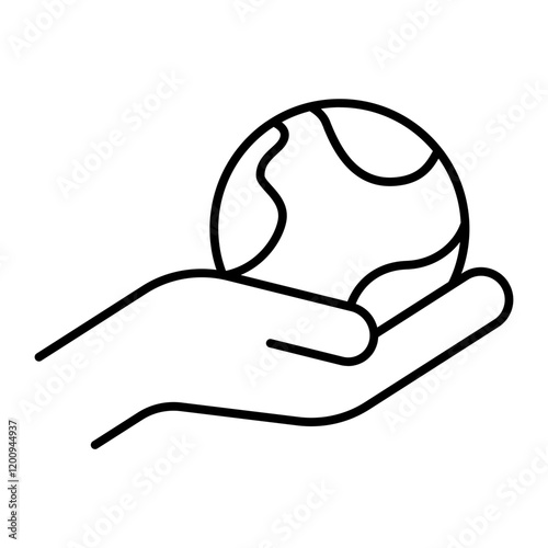 Save earth outline icon