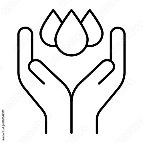 Save water outline icon