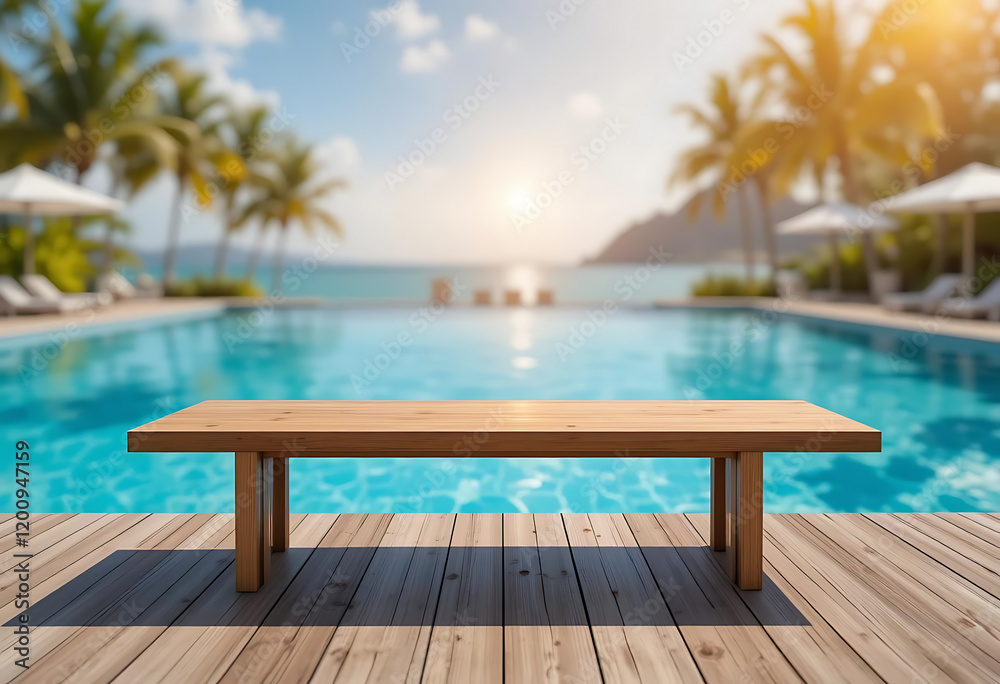 Fototapeta premium swimming pool in a tropical resort