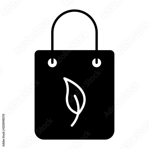 Recycle bag black icon