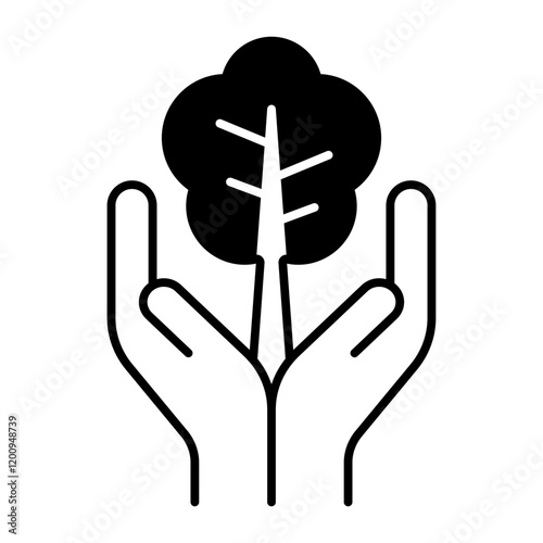 Save tree black icon