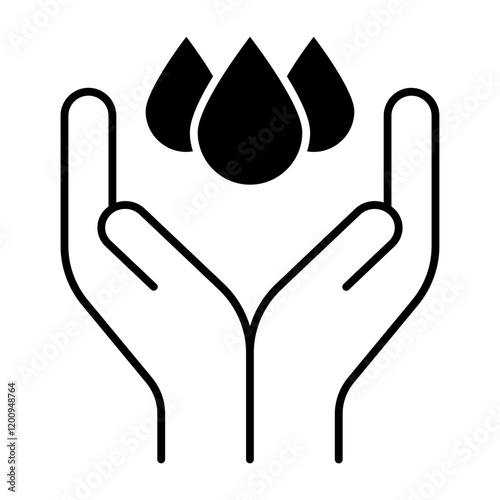 Save water black icon