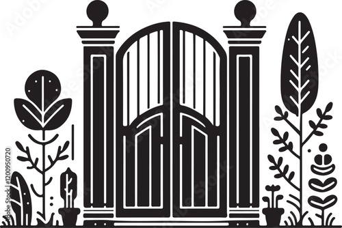 Gate  design Vector and Illustrations