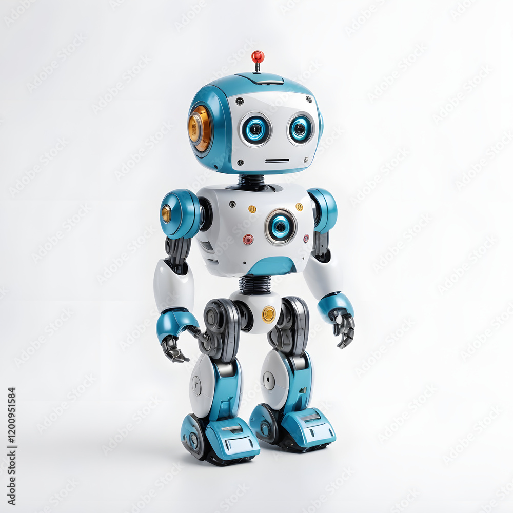 humanoid robot on white background , toy robot humanoid robot on white background , toy robot