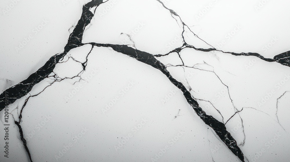 Fototapeta premium Cracked white marble texture background